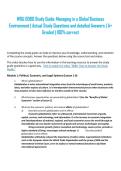 WGU D080 Managing in a Global Business Environment Study Guide 2026 &vert; OA Prep &vert; Questions & Answers &vert; Guaranteed Pass
