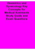 Obstetrics and Gynecology Key Concepts for Medical Assistants Study Guide Exam Questions Clinical Review 2025&sol; 2026