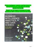 Business Intelligence&comma; Analytics&comma; and Data Science&colon; A &NewLine;Managerial Perspective 4th Edition by Ramesh &NewLine;Sharda&vert; TEST BANK &NewLine;Chapter 1-8&vert; All Chapters Consisting of Verified &NewLine;Questions & 100&percnt; Accurate Answers for the Study 