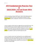 ATI Fundamentals Practice Test A &vert; Actual Exam Questions & Verified Answers &vert; Nursing Exam Resource&NewLine;&NewLine;