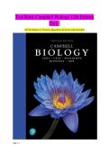 Test Bank Campbell Biology 12th Edition  &NewLine;Urry &vert;  &NewLine;All 56 Chapters &vert; Practice Questions & Answers&vert;A&plus;Graded