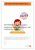 EMT FISDAP Paramedic Entrance Exam 2 - &NewLine;Questions and Revised Correct Answers&comma; 100&percnt; &NewLine;Guarantee Pass GRADED A&plus; 