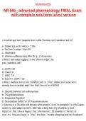 NR 565 Advanced Pharmacology Final Exam &vert; Complete Questions & Solutions &vert; Nursing Exam Prep&NewLine;&NewLine;