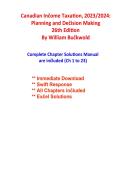 Canadian In&ccaron;ome Taxation&comma; 2023&sol;2024&colon;&NewLine;Planning and De&ccaron;ision Making &NewLine;26th Edition&NewLine;By William Bu&ccaron;kwold