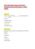 POLI 2051 Robert Hogan Final Exam Questions And Correct Answers&vert; Latest Update 2026&sol;2027