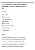UTAH NCLEX-RN TEST BANK &ndash; QUESTIONS AND ANSWERS &vert; VERIFIED AND WELL &NewLine;DETAILED ANSWERS &vert; PLUS RATIONALES &vert; GUARANTEED PASS &vert; LATEST EXAM &NewLine;UPDATE