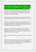 Medical Coding and Billing Certification &lpar;MCBC&rpar;&NewLine;Question and Answer &vert; Latest Update Complete&NewLine;Exam Prep with Accurate Solutions &vert; Grade A&plus;