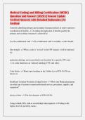 Medical Coding and Billing Certification &lpar;MCBC&rpar;&NewLine;Question and Answer &lpar;2026&rpar; &vert; Newest Update&NewLine;Verified Answers with Detailed Rationales &vert; A&plus;&NewLine;Verified