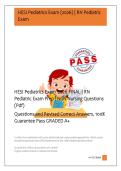 HESI Pediatrics Exam  2026 FINAL &vert; RN &NewLine;Pediatric Exam Prep &vert; NGN Nursing Questions &NewLine;&lpar;Pdf&rpar; &NewLine;Questions and Revised Correct Answers&comma; 100&percnt; &NewLine;Guarantee Pass GRADED A&plus; &NewLine; 
