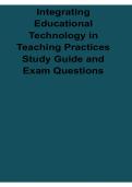 Integrating Educational Technology in Teaching Practices Study Guide Exam Questions Key Concepts Instructional Strategies Review 2025&sol; 2026