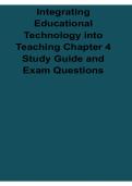 Integrating Educational Technology into Teaching Chapter 4 Study Guide Exam Questions Key Concepts Instructional Technology Review 2025&sol; 2026