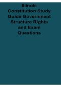 Illinois Constitution Study Guide Government Structure Rights Exam Questions Civic Knowledge Review 2025&sol; 2026
