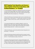 NCCT Surgical Tech Question and Answer &vert;&NewLine;Latest Update Actual Exam Questions with&NewLine;Verified Solutions &vert; A&plus; Verified&NewLine;