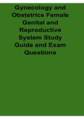 Gynecology and Obstetrics Female Genital and Reproductive System Study Guide Exam Questions Key Concepts Nursing Review 2025&sol; 2026