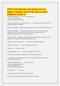 CALP Exam Question and Answer &vert; Latest&NewLine;Update Complete Exam Prep with Accurate&NewLine;Solutions &vert; Grade A&plus;