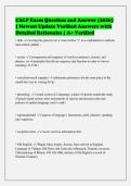 CALP Exam Question and Answer &lpar;2026&rpar;&NewLine;&vert; Newest Update Verified Answers with&NewLine;Detailed Rationales &vert; A&plus; Verified