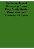 Fundamentals of Surveying Exam Prep Study Guide Questions and Answers FS Exam Key Concepts Surveying Certification Review 2025&sol; 2026