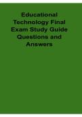 Educational Technology Final Exam Study Guide Questions and Answers EdTech Key Concepts Review 2025&sol; 2026