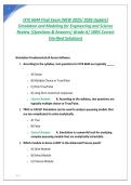 ISYE 6644 Final Exam &lpar;NEW 2025&sol; 2026 Update&rpar; Simulation and Modeling for Engineering and Science Review &vert;Questions & Answers&vert; Grade A&vert; 100&percnt; Correct &lpar;Verified Solutions&rpar;