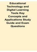 Educational Technology and Digital Learning Tools Key Concepts and Applications Study Guide Exam Questions EdTech Review 2025&sol; 2026