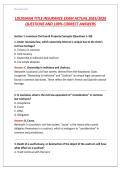 LOUISIANA LIFE AND HEALTH INSURANCE EXAM NEWEST 2025 WITH 300&plus; Complete Questions And Correct Detailed Answers &lpar;Verified Answers&rpar;&vert;Already Graded A&plus;&vert;&vert;BRAND NEW&excl;&excl;