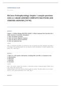 Huether McCance pathophysiology EXAM A&plus; GRADE ASSURED COMPLETE SOLUTIONS AND VERIFIED ANSWERS