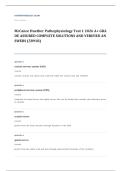 Huether McCance pathophysiology EXAM A&plus; GRADE ASSURED COMPLETE SOLUTIONS AND VERIFIED ANSWERS