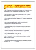 Fire Inspector 1 Exam Questions and Answers &vert;&NewLine;Complete Guide with Verified Solutions &vert; Grade&NewLine;A&plus;