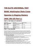 2026&sol;2027 Elite Washington Crane Operator & Rigging Mastery Test Bank &vert; WAC 296-155 Part L &vert; Instant Download PDF