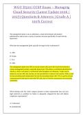 WGU D320 Managing Cloud Security &vert; CCSP Exam Questions & Verified Answers &vert; Complete Study Guide&NewLine;&NewLine;