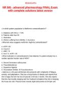 NR 565 Advanced Pharmacology Final Exam &vert; Complete Questions & Solutions &vert; Nursing Exam Prep&NewLine;&NewLine;