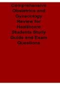 Comprehensive Obstetrics and Gynecology Review for Healthcare Students Study Guide Exam Questions Women&rsquo;s Health Nursing Review 2025&sol; 2026