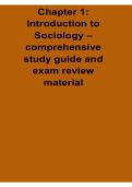 Chapter 1 Introduction to Sociology Comprehensive Study Guide Exam Review Material Key Concepts Sociology Review 2025&sol; 2026