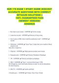 NUR 176 EXAM 1 STUDY GUIDE 2026&sol;2027 &NewLine;ACCURATE QUESTIONS WITH CORRECT &NewLine;DETAILED SOLUTIONS &vert;&vert; &NewLine;100&percnt; GUARANTEED PASS &NewLine;<NEWEST VERSION> &NewLine;HONDROS 