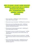 NUR 176 EXAM 3 STUDY GUIDE 2026&sol;2027 &NewLine;ACCURATE QUESTIONS WITH CORRECT &NewLine;DETAILED SOLUTIONS &vert;&vert; &NewLine;100&percnt; GUARANTEED PASS &NewLine;<NEWEST VERSION> &NewLine;HONDROS 