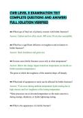 CWB LEVEL II EXAMINATION TEST&NewLine;COMPLETE QUESTIONS AND ANSWERS&NewLine;FULL SOLUTION VERIFIED&NewLine;