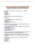 ALL NURS 111&sol;NUR 111 PACKAGED EXAMS&excl;&excl;