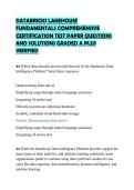 DATABRICKS LAKEHOUSE&NewLine;FUNDAMENTALS COMPREHENSIVE&NewLine;CERTIFICATION TEST PAPER QUESTIONS&NewLine;AND SOLUTIONS GRADED A PLUS&NewLine;VERIFIED&NewLine;