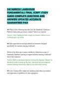 DATABRICKS LAKEHOUSE&NewLine;FUNDAMENTALS FINAL SCRIPT STUDY&NewLine;GUIDE COMPLETE QUESTIONS AND&NewLine;ANSWERS UPDATED ACCURATE&NewLine;GUARANTEED PASS&NewLine;