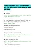 DCF 40 HOURS ACTUAL TEST BANK FULL&NewLine;SOLUTION WITH TESTED QUESTIONS AND&NewLine;ANSWERS&NewLine;