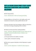 DCF 40 HOURS EXAM PREP STUDY GUIDE&NewLine;PRACTICE QUESTIONS AND ACCURATE&NewLine;SOLUTIONS&NewLine;