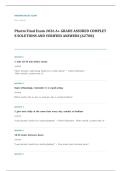 NURS 613 advanced pharmacology EXAM A&plus; GRADE ASSURED COMPLETE SOLUTIONS AND VERIFIED ANSWERS