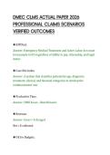 DMEC CLMS ACTUAL PAPER 2026&NewLine;PROFESSIONAL CLAIMS SCENARIOS&NewLine;VERIFIED OUTCOMES&NewLine;