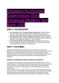 Delaware Auctioneer Exam 2026&sol;2027 Q&A&colon; S-Tier Elite Universal Mastery Test Bank &vert; Instant Download PDF