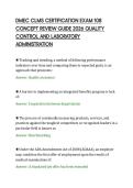 DMEC CLMS CERTIFICATION EXAM 108&NewLine;CONCEPT REVIEW GUIDE 2026 QUALITY&NewLine;CONTROL AND LABORATORY&NewLine;ADMINISTRATION&NewLine;