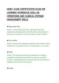 DMEC CLMS CERTIFICATION EXAM 108&NewLine;LEARNING WORKBOOK 2026 LAB&NewLine;OPERATIONS AND CLINICAL SYSTEMS&NewLine;MANAGEMENT SKILLS&NewLine;