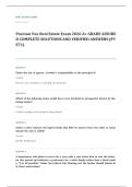real estate practice EXAM A&plus; GRADE ASSURED COMPLETE SOLUTIONS AND VERIFIED ANSWERS