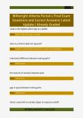 Millwright Alberta Period 1 Final Exam &NewLine;Questions and Correct Answers&sol; Latest &NewLine;Update &sol; Already Graded
