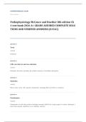 Huether McCance pathophysiology EXAM A&plus; GRADE ASSURED COMPLETE SOLUTIONS AND VERIFIED ANSWERS