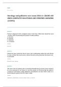 ONCC oncology nursing certification EXAM A&plus; GRADE ASSURED COMPLETE SOLUTIONS AND VERIFIED ANSWERS